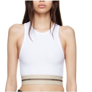 HELMUT LANG Ribbed Crop Tank | Size XXS